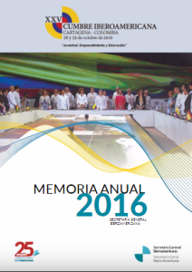 Memoria anual de actividades de la Secretaría General Iberoamericana 2016