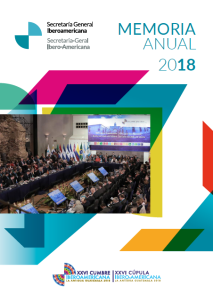Memoria anual de actividades de la Secretaría General Iberoamericana 2018