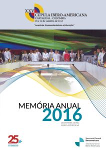Memória anual de atividades da Secretaria-Geral Ibero-Americana 2016